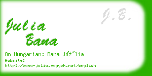 julia bana business card